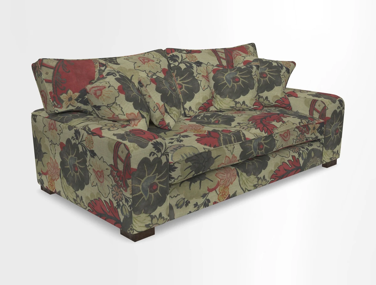 Richmond 3 Seater Sofa in Large Sussex Gingham Large Forest
