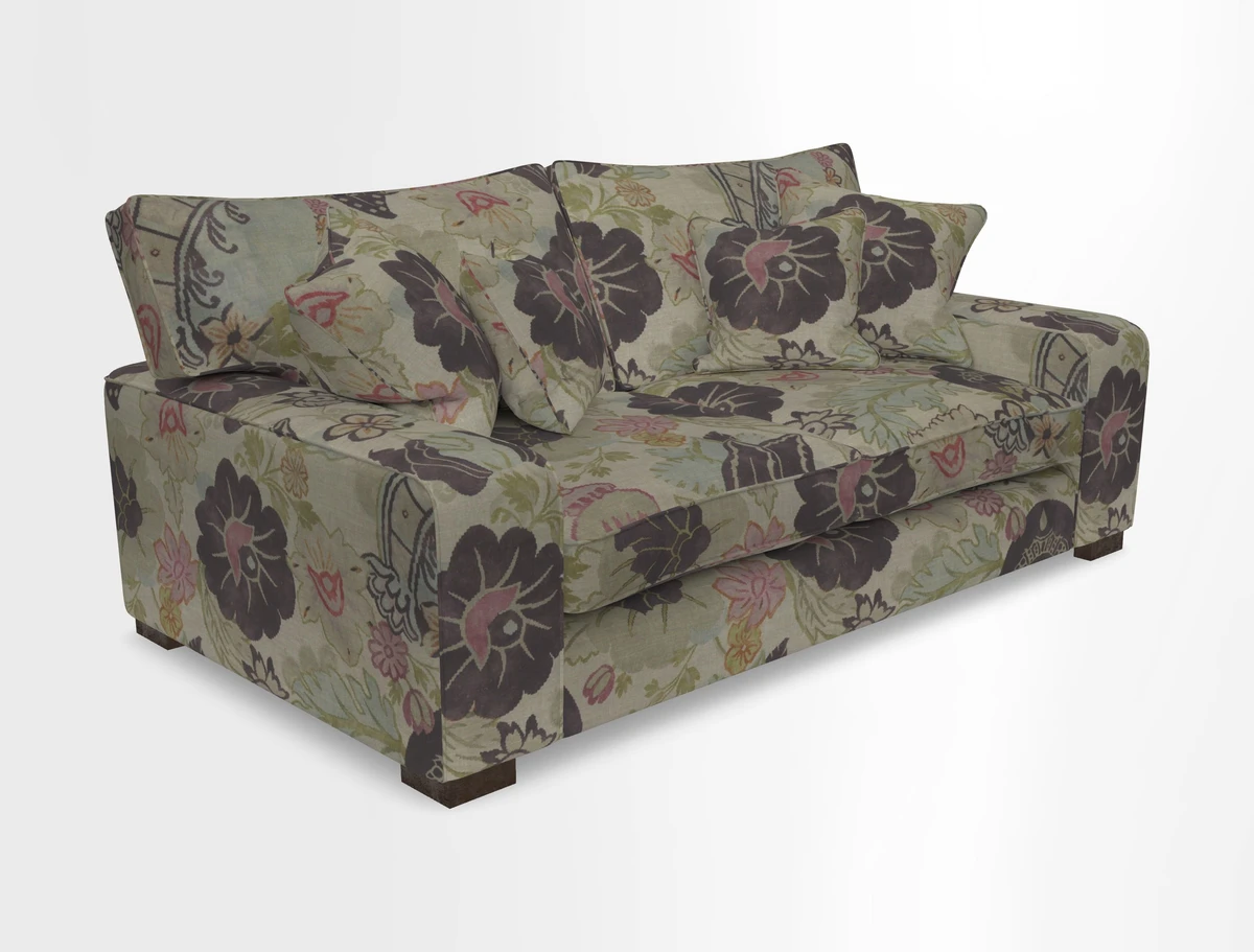 Richmond 3 Seater Sofa in Large Sussex Gingham Large Forest