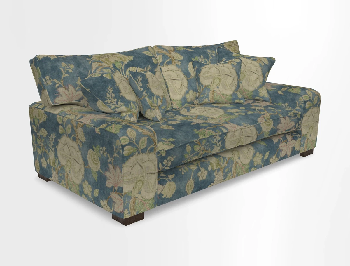 Richmond 3 Seater Sofa in Large Sussex Gingham Large Forest