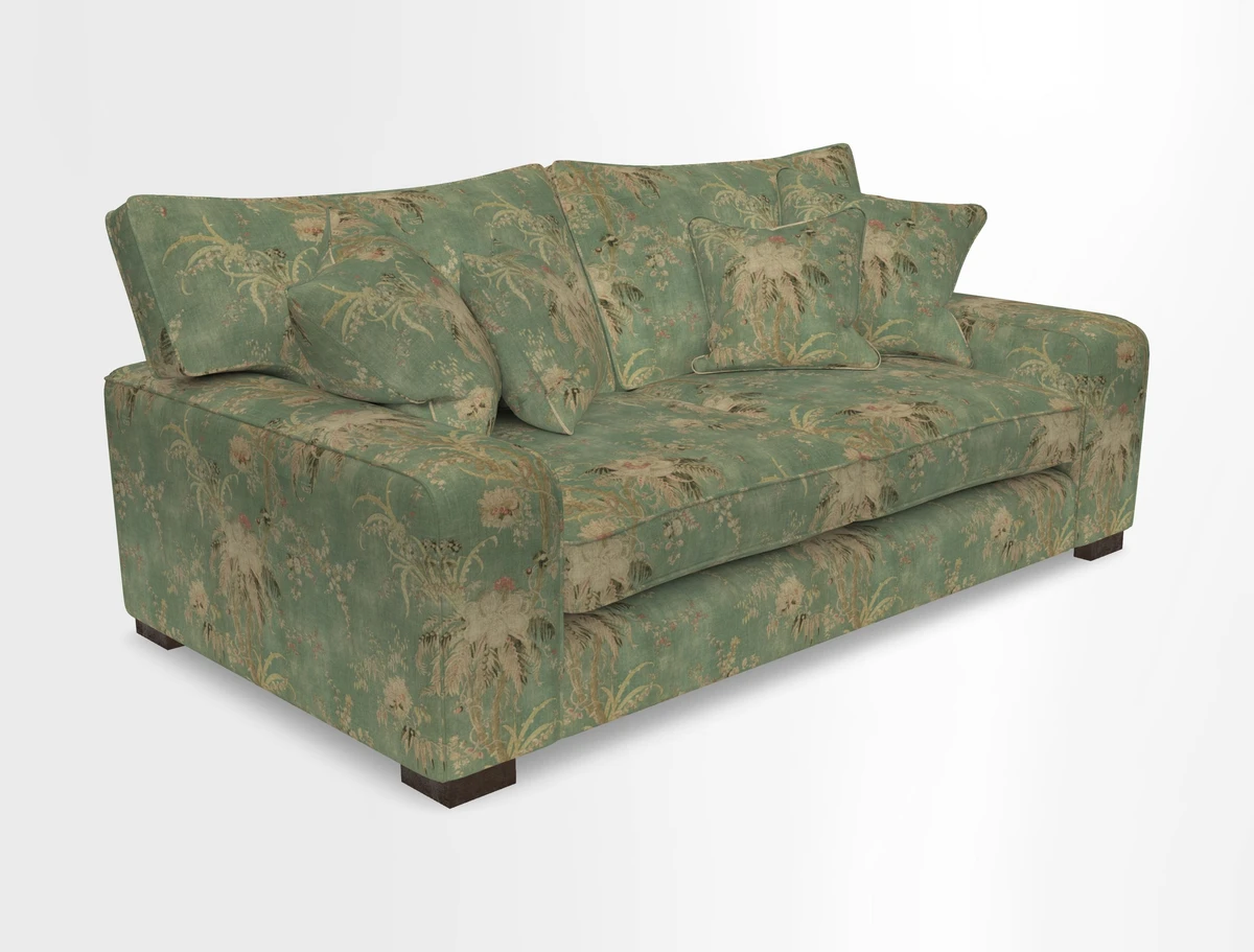Richmond 3 Seater Sofa in Large Sussex Gingham Large Forest