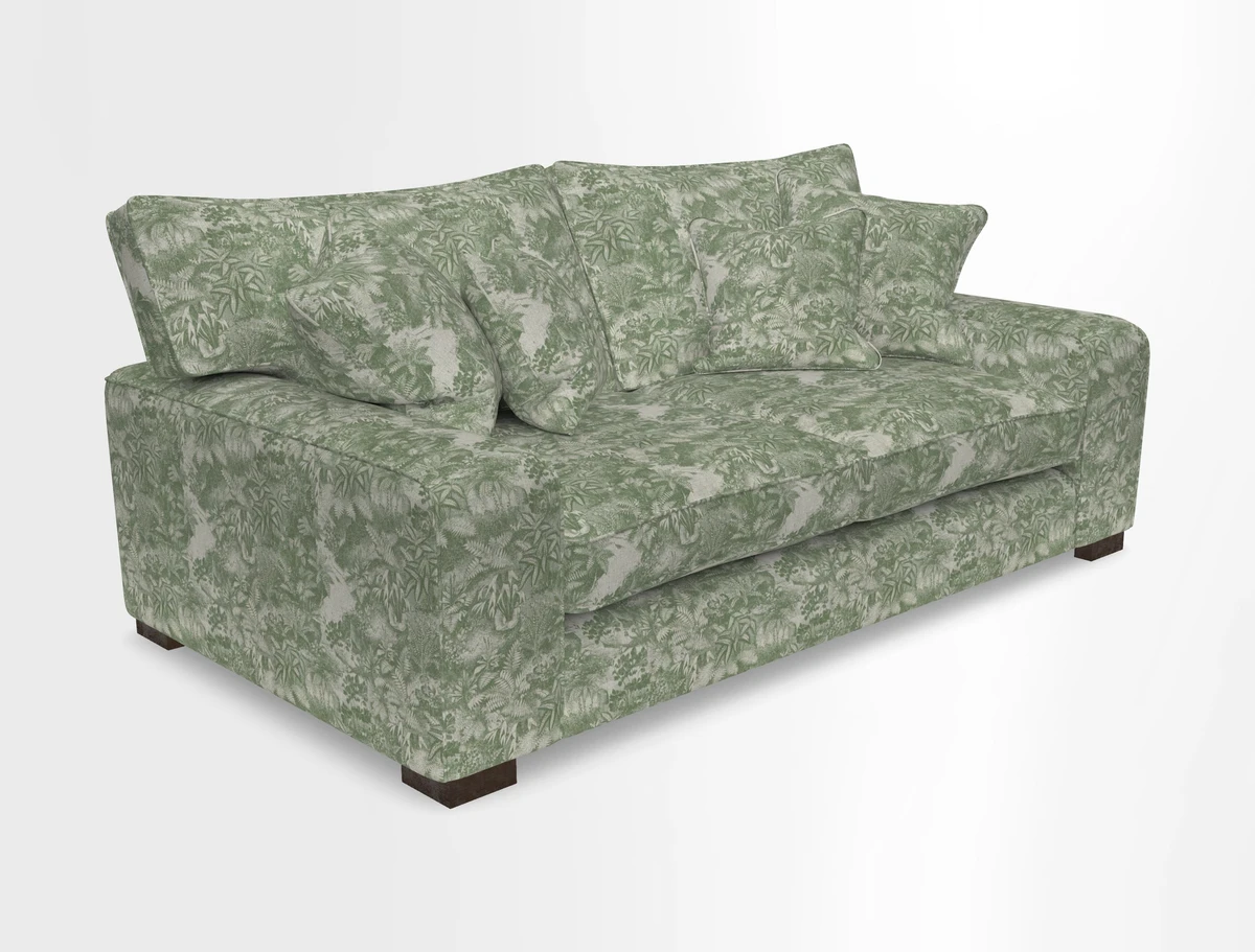 Richmond 3 Seater Sofa in Large Sussex Gingham Large Forest