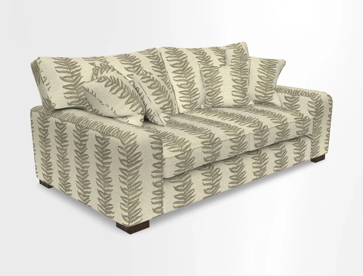 Richmond 3 Seater Sofa in Large Sussex Gingham Large Forest