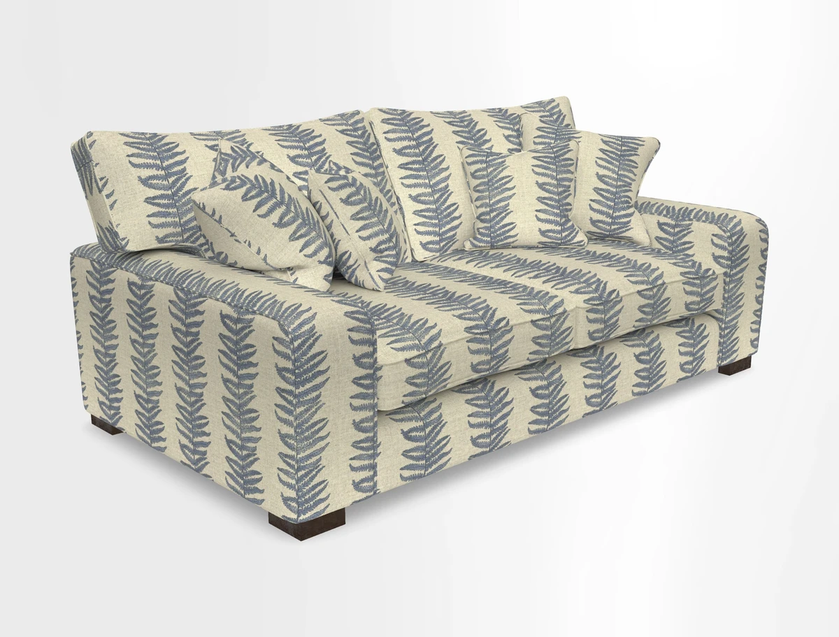 Richmond 3 Seater Sofa in Large Sussex Gingham Large Forest