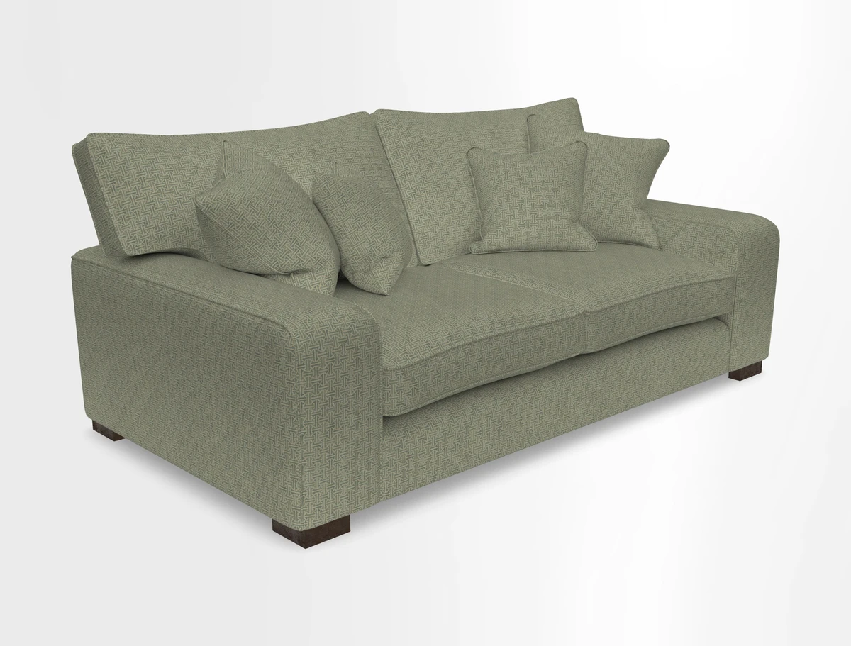 Richmond 3 Seater Sofa in Large Sussex Gingham Large Forest