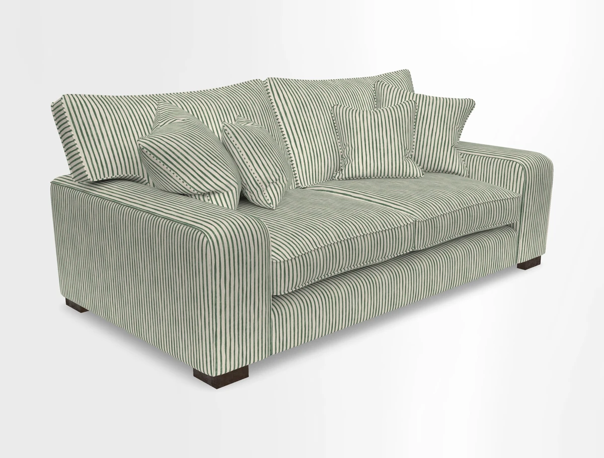 Richmond 3 Seater Sofa in Large Sussex Gingham Large Forest