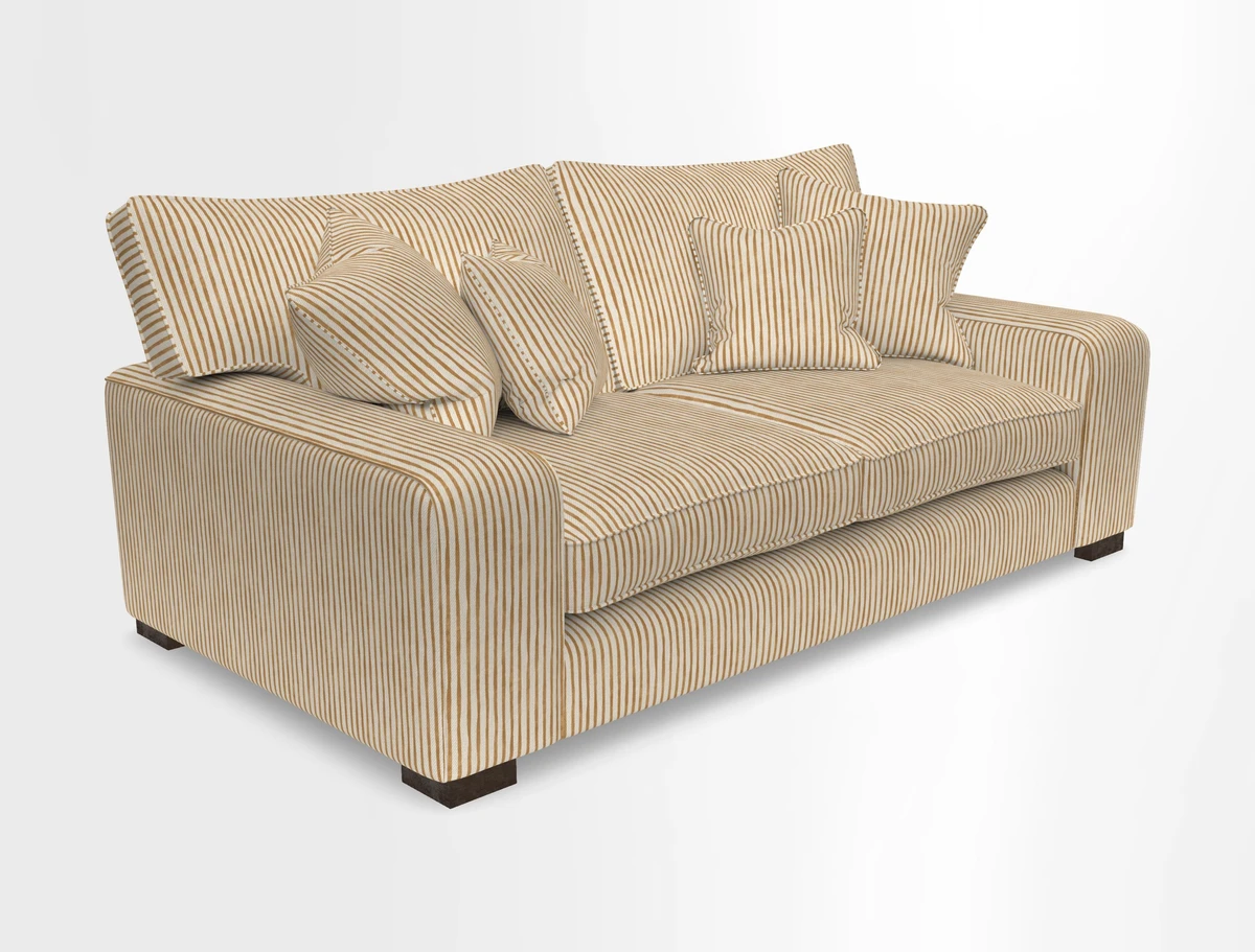 Richmond 3 Seater Sofa in Large Sussex Gingham Large Forest