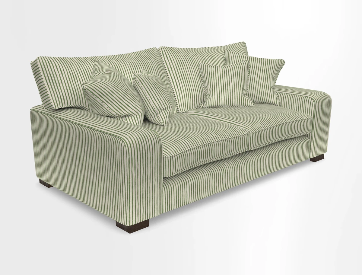 Richmond 3 Seater Sofa in Large Sussex Gingham Large Forest