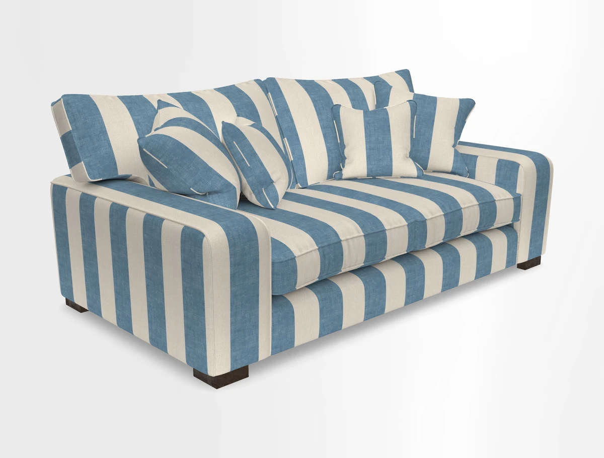 Richmond 3 Seater Sofa in Large Sussex Gingham Large Forest