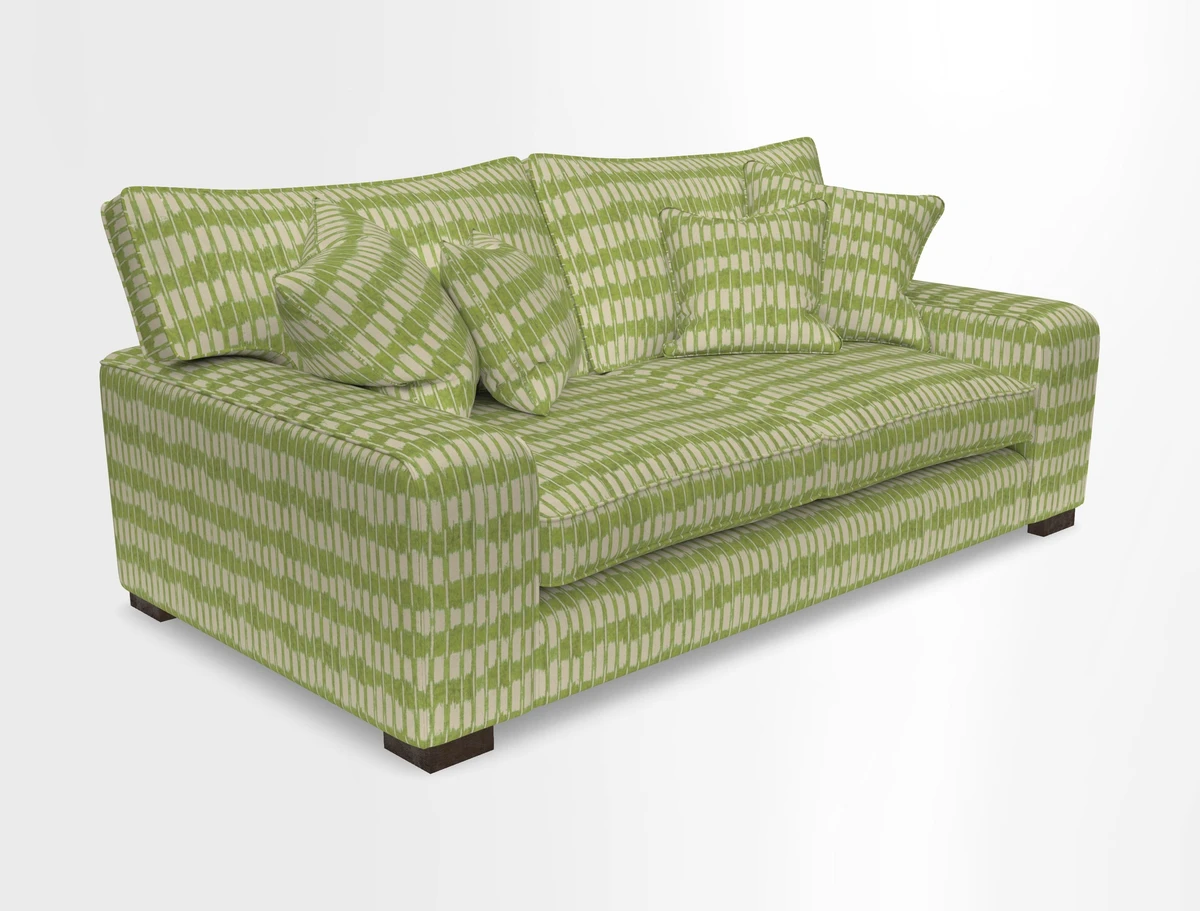 Richmond 3 Seater Sofa in Large Sussex Gingham Large Forest