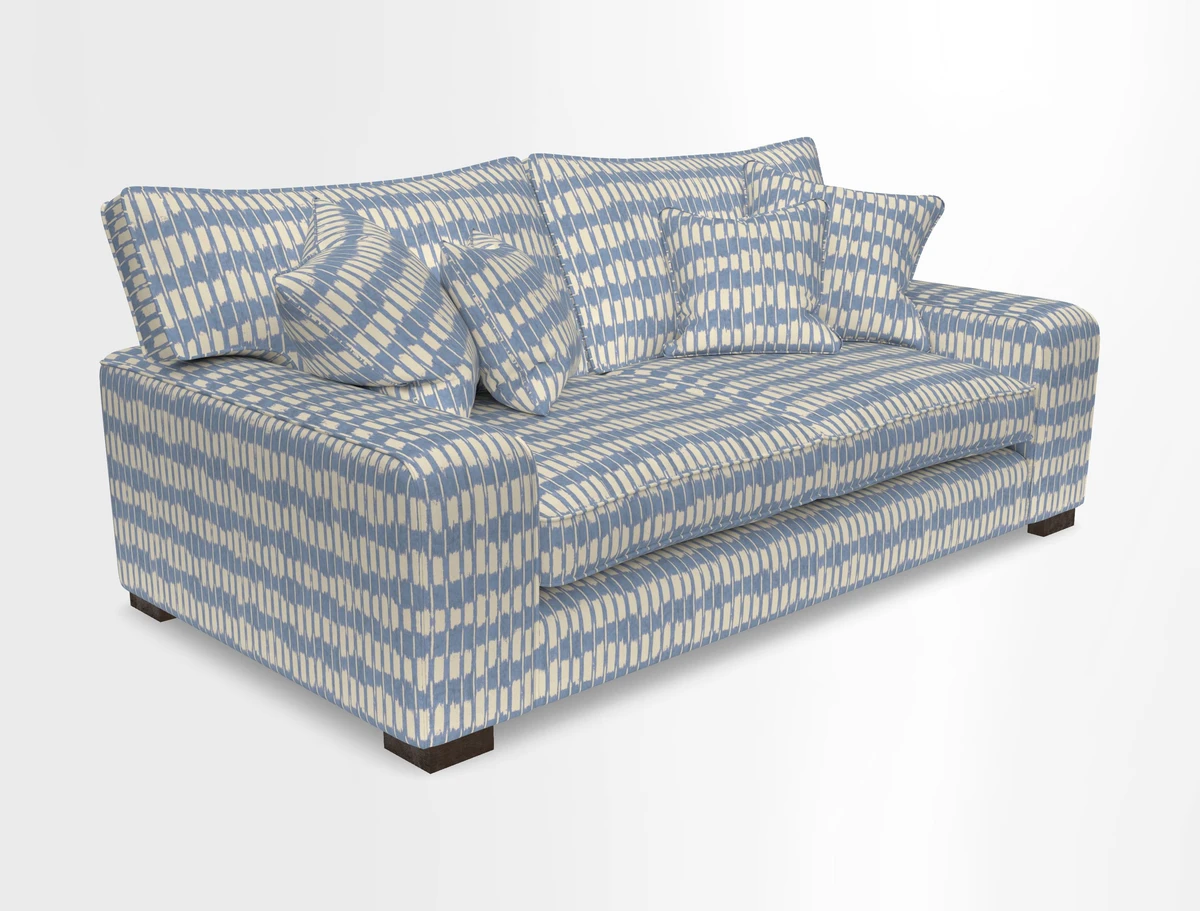 Richmond 3 Seater Sofa in Large Sussex Gingham Large Forest