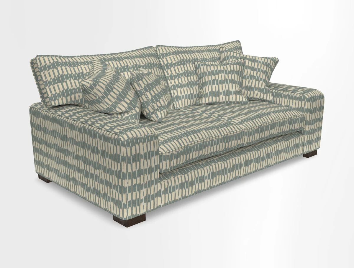 Richmond 3 Seater Sofa in Large Sussex Gingham Large Forest