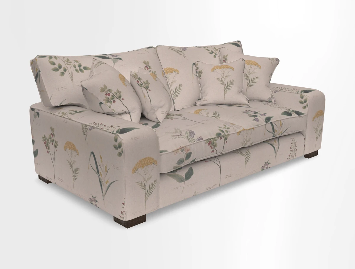 Richmond 3 Seater Sofa in Large Sussex Gingham Large Forest