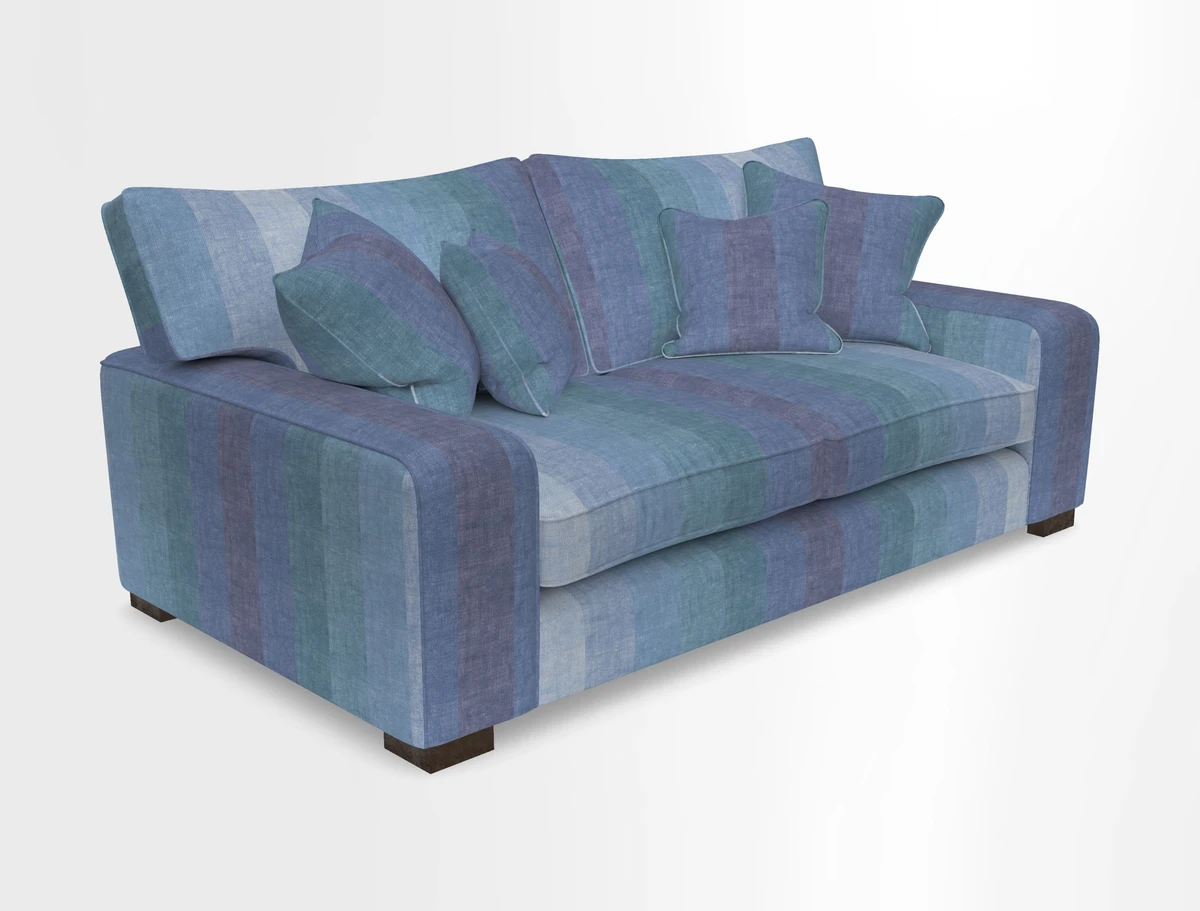 Richmond 3 Seater Sofa in Large Sussex Gingham Large Forest