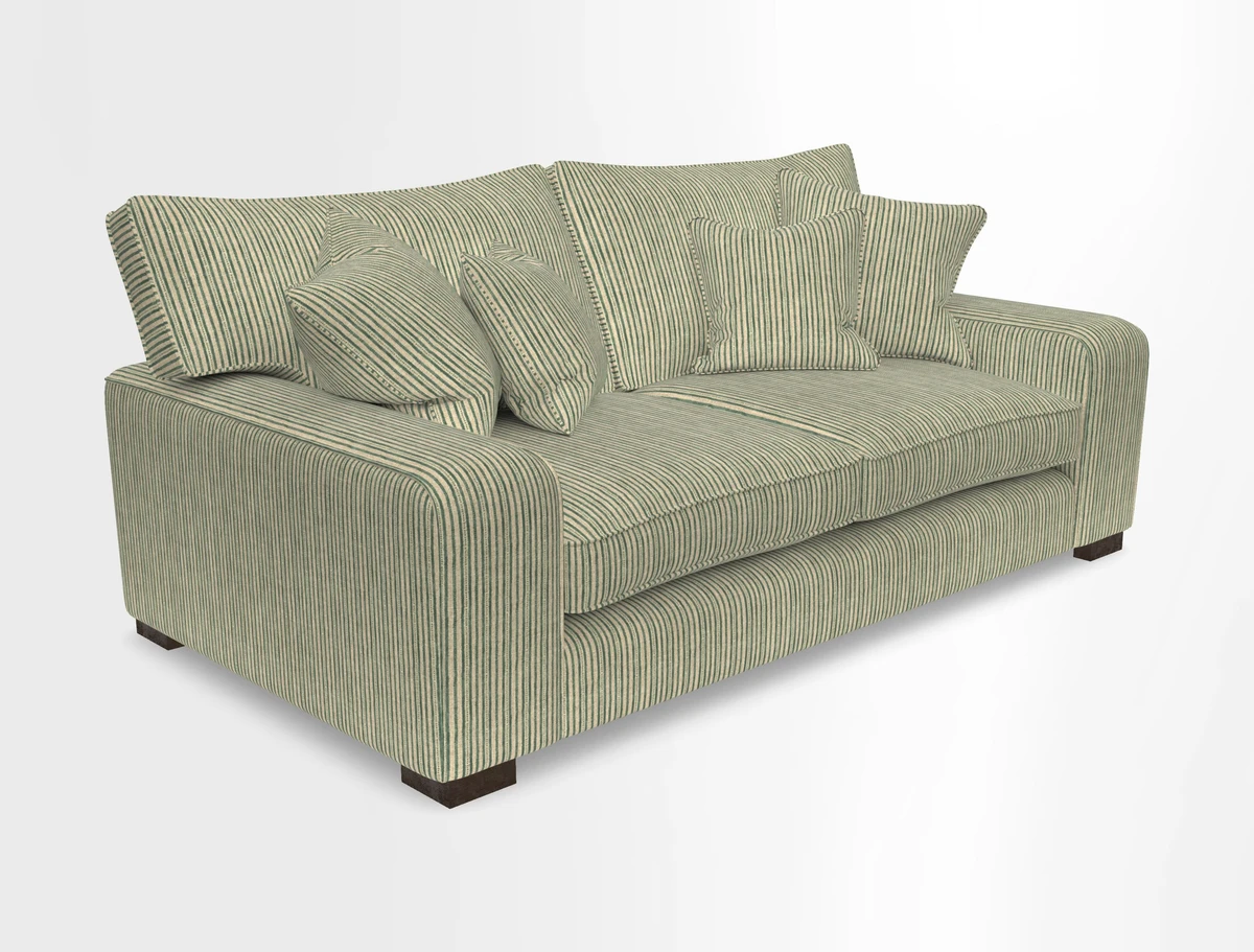 Richmond 3 Seater Sofa in Large Sussex Gingham Large Forest