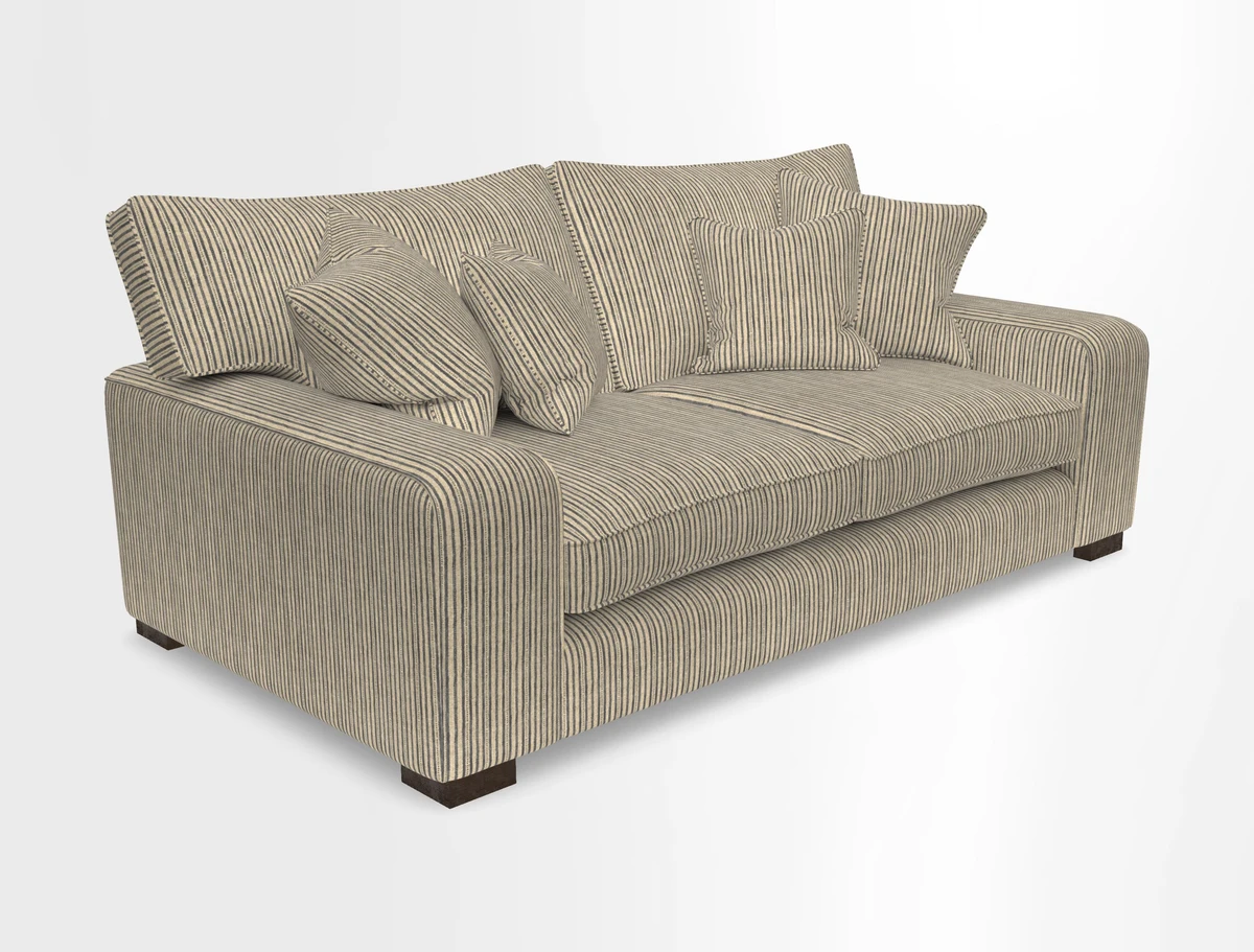 Richmond 3 Seater Sofa in Large Sussex Gingham Large Forest