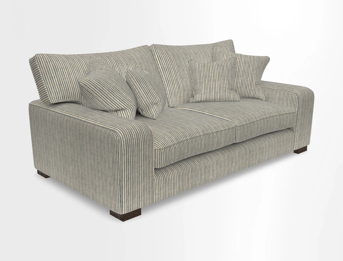 Richmond 3 Seater Sofa in Large Sussex Gingham Large Forest