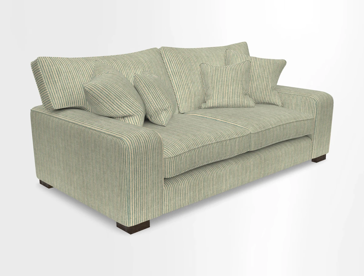 Richmond 3 Seater Sofa in Large Sussex Gingham Large Forest