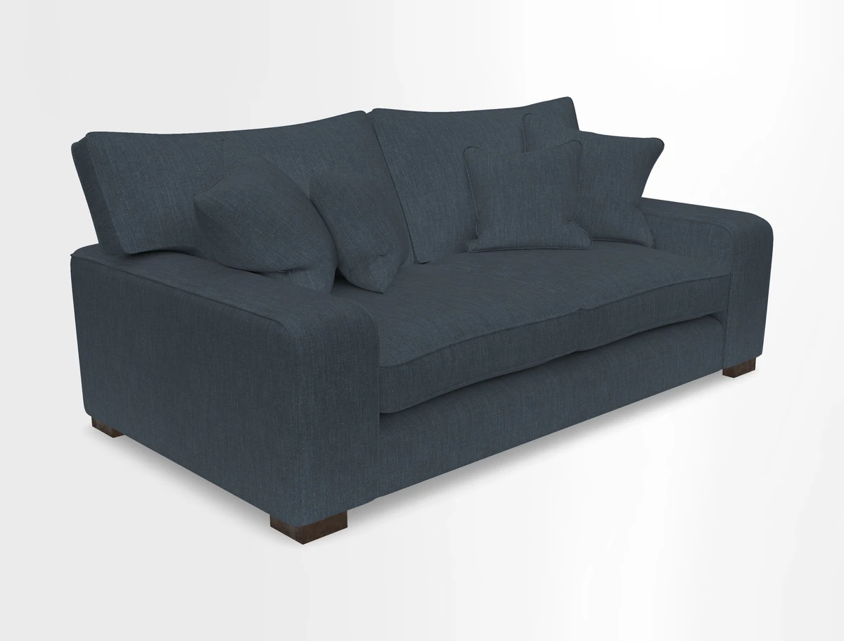 Richmond 3 Seater Sofa in Large Sussex Gingham Large Forest