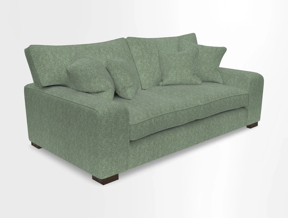 Richmond 3 Seater Sofa in Large Sussex Gingham Large Forest