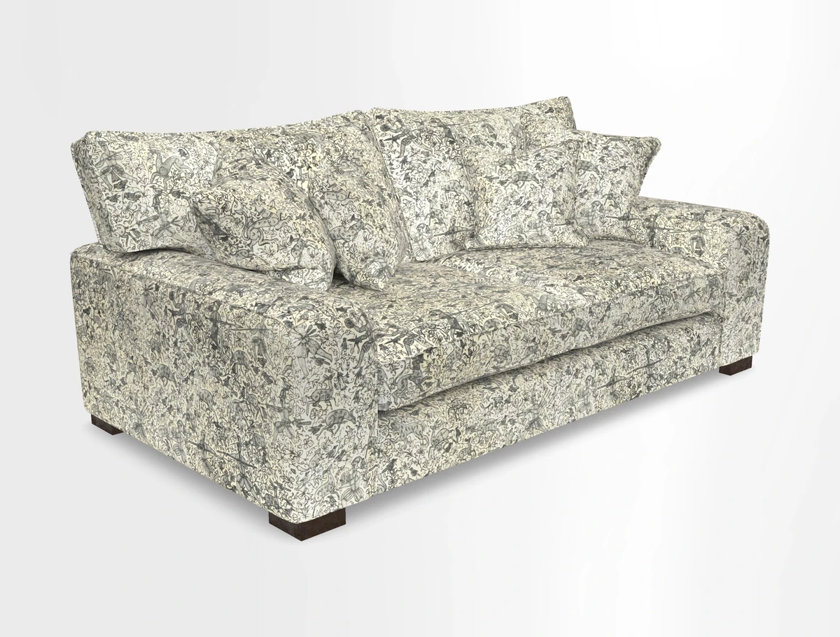 Richmond 3 Seater Sofa in Large Sussex Gingham Large Forest