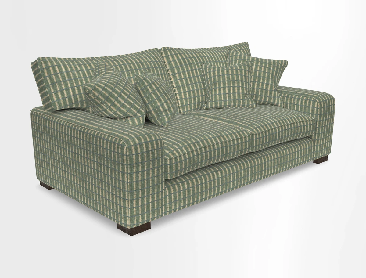 Richmond 3 Seater Sofa in Large Sussex Gingham Large Forest
