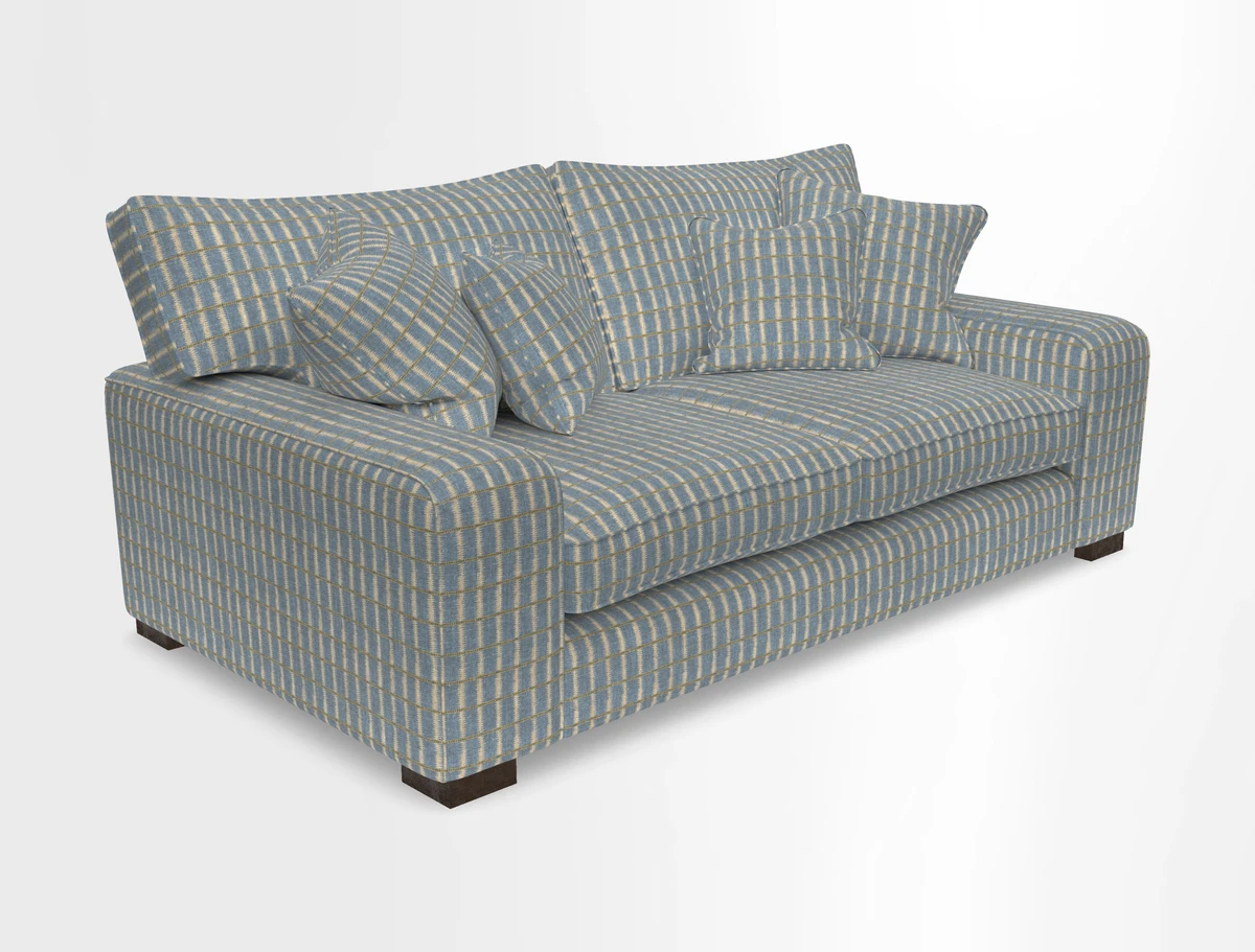 Richmond 3 Seater Sofa in Large Sussex Gingham Large Forest