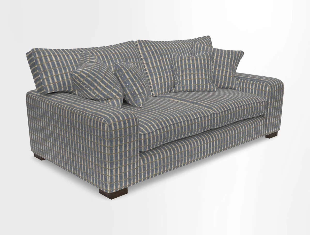 Richmond 3 Seater Sofa in Large Sussex Gingham Large Forest