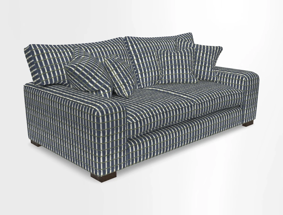 Richmond 3 Seater Sofa in Large Sussex Gingham Large Forest