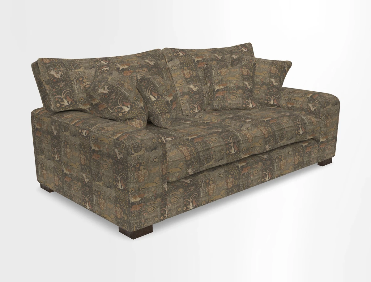 Richmond 3 Seater Sofa in Large Sussex Gingham Large Forest