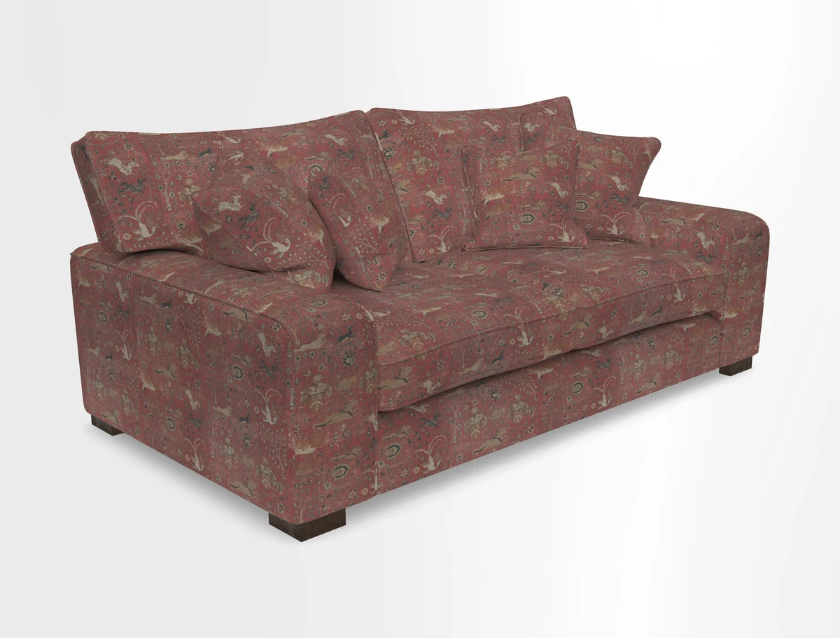 Richmond 3 Seater Sofa in Large Sussex Gingham Large Forest