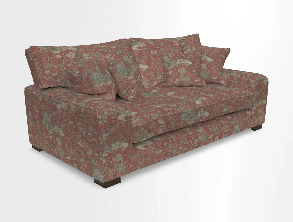Richmond 3 Seater Sofa in Large Sussex Gingham Large Forest