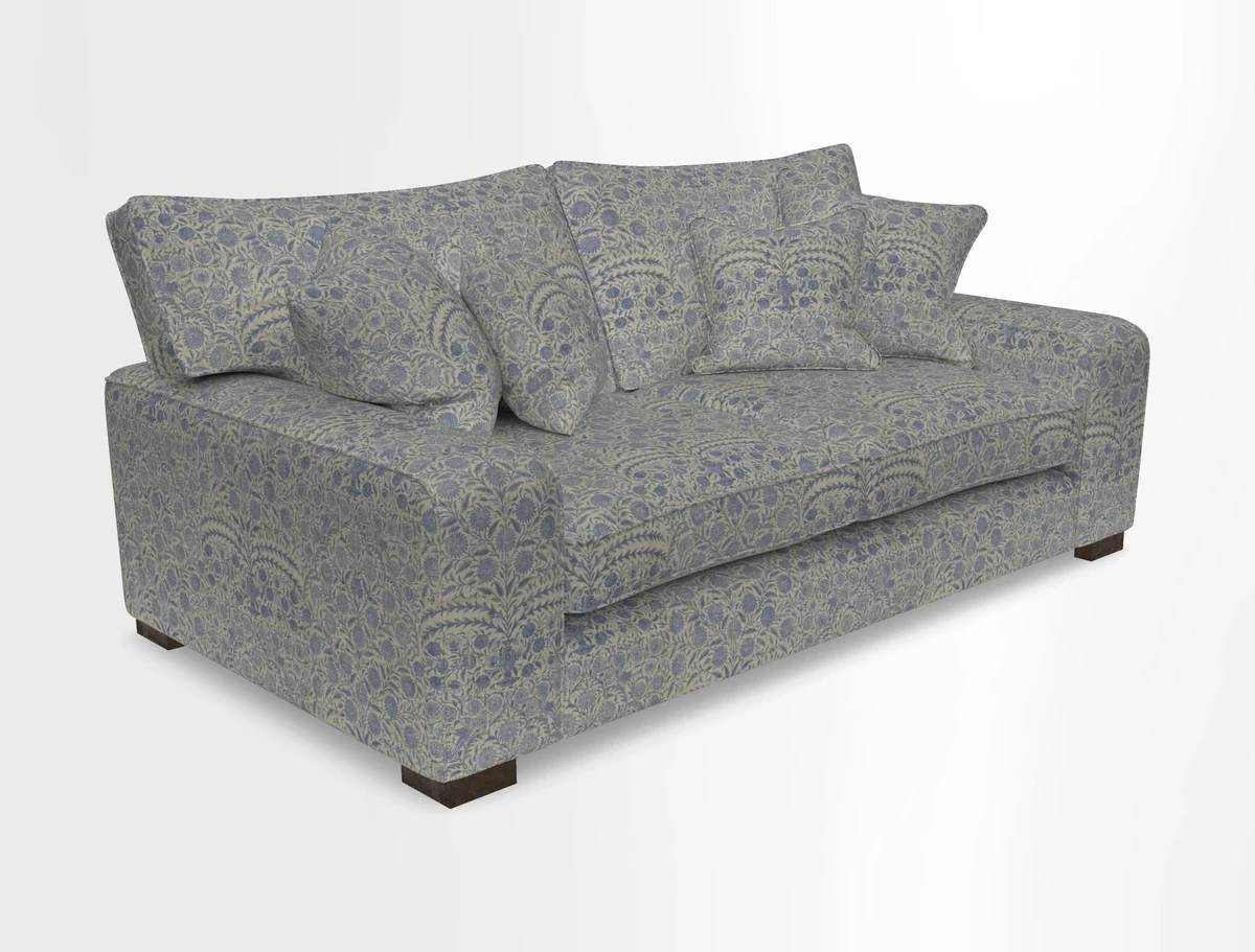 Richmond 3 Seater Sofa in Large Sussex Gingham Large Forest