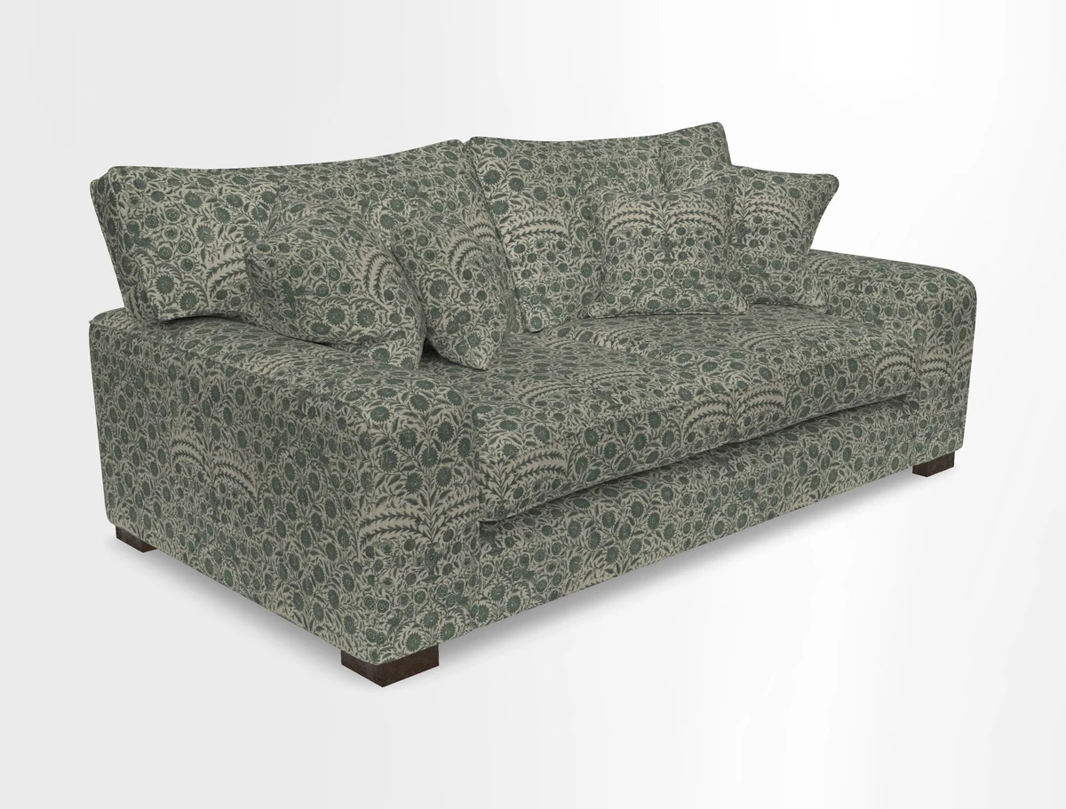 Richmond 3 Seater Sofa in Large Sussex Gingham Large Forest