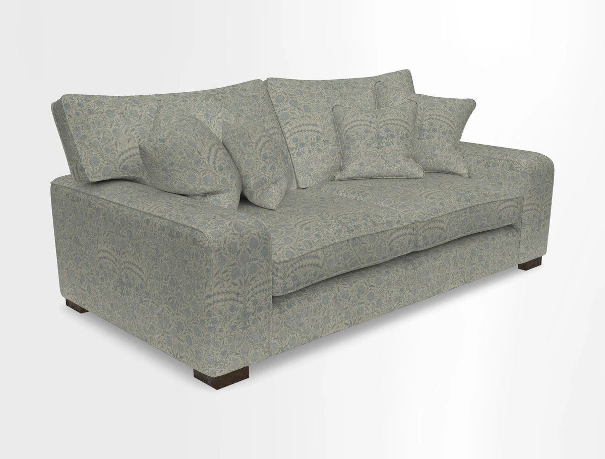 Richmond 3 Seater Sofa in Large Sussex Gingham Large Forest