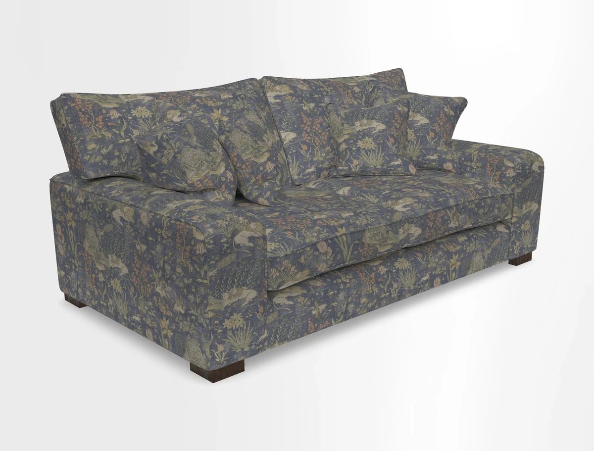 Richmond 3 Seater Sofa in Large Sussex Gingham Large Forest
