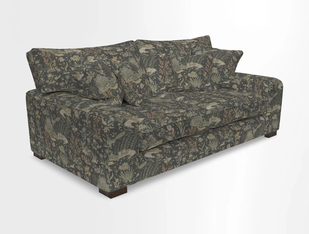 Richmond 3 Seater Sofa in Large Sussex Gingham Large Forest