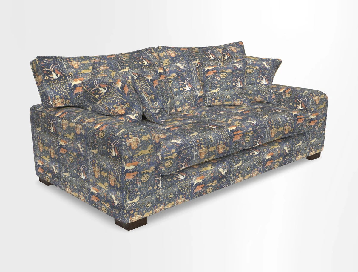 Richmond 3 Seater Sofa in Large Sussex Gingham Large Forest