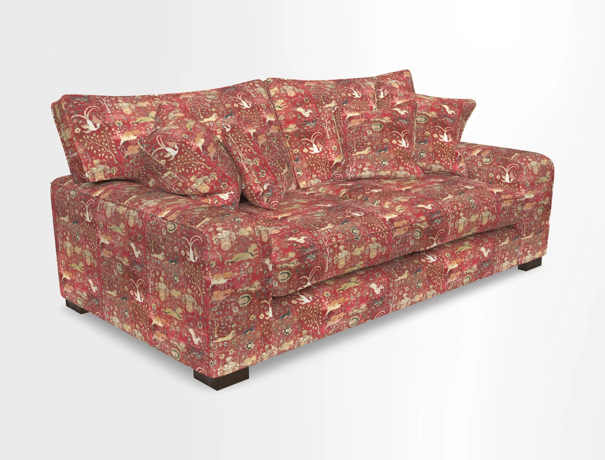 Richmond 3 Seater Sofa in Large Sussex Gingham Large Forest