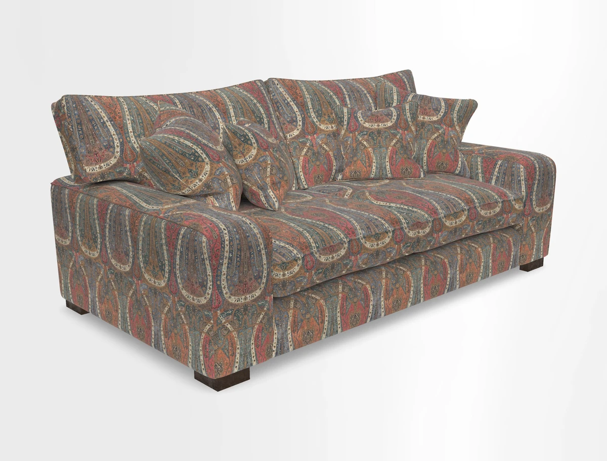 Richmond 3 Seater Sofa in Large Sussex Gingham Large Forest