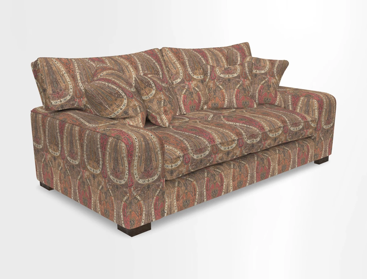 Richmond 3 Seater Sofa in Large Sussex Gingham Large Forest