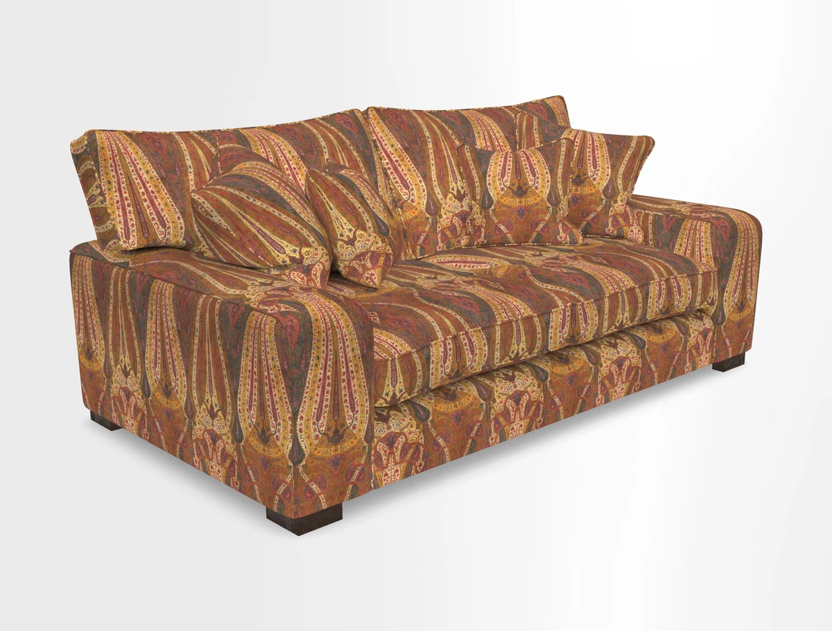 Richmond 3 Seater Sofa in Large Sussex Gingham Large Forest