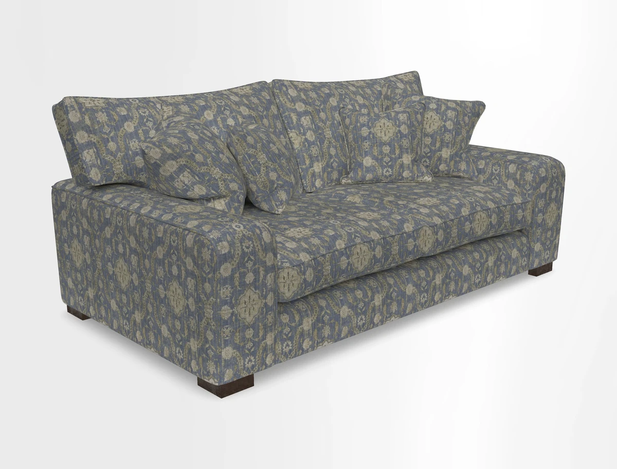 Richmond 3 Seater Sofa in Large Sussex Gingham Large Forest