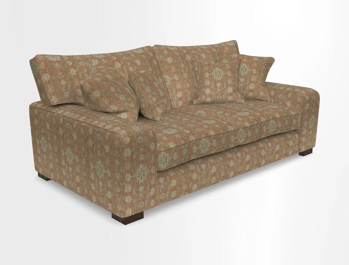 Richmond 3 Seater Sofa in Large Sussex Gingham Large Forest