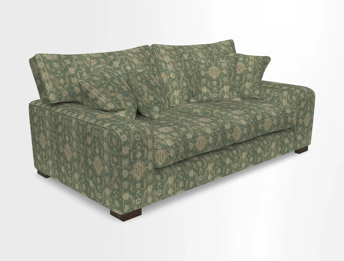 Richmond 3 Seater Sofa in Large Sussex Gingham Large Forest