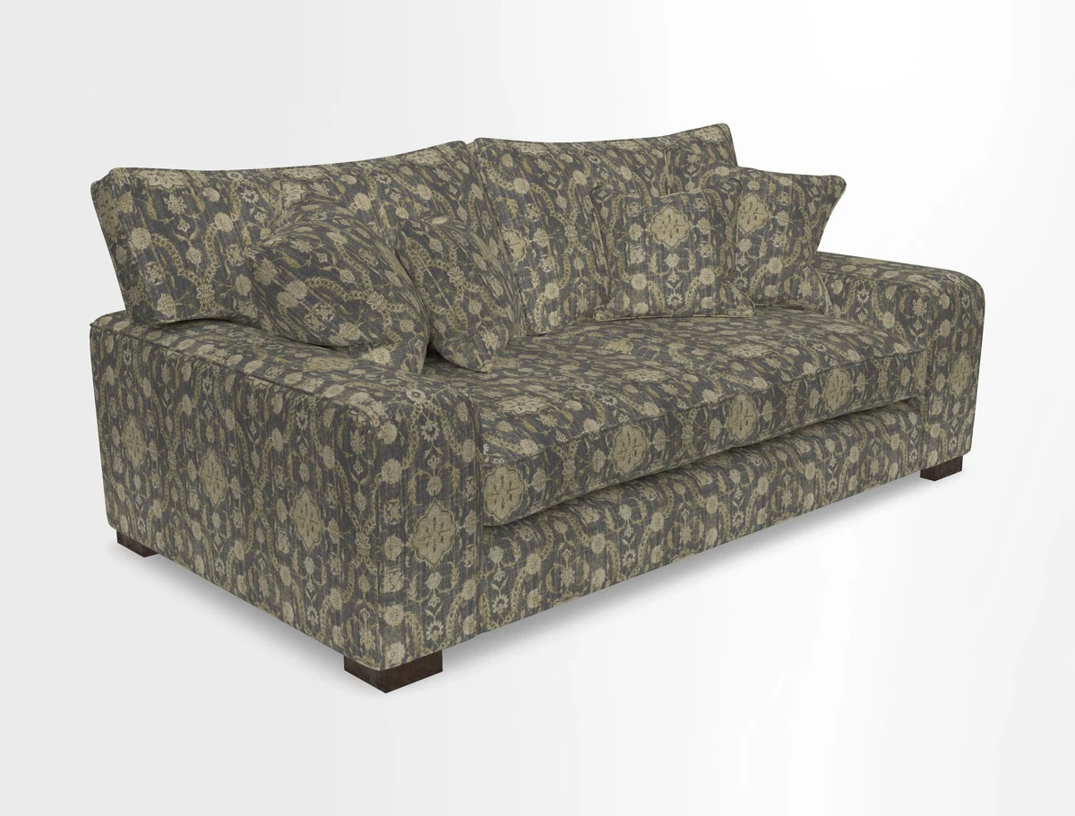 Richmond 3 Seater Sofa in Large Sussex Gingham Large Forest