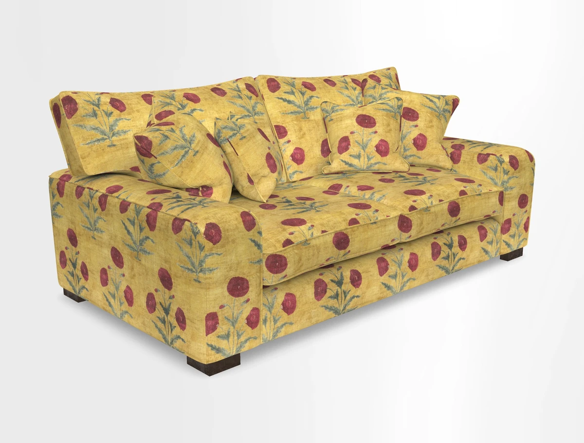 Richmond 3 Seater Sofa in Large Sussex Gingham Large Forest