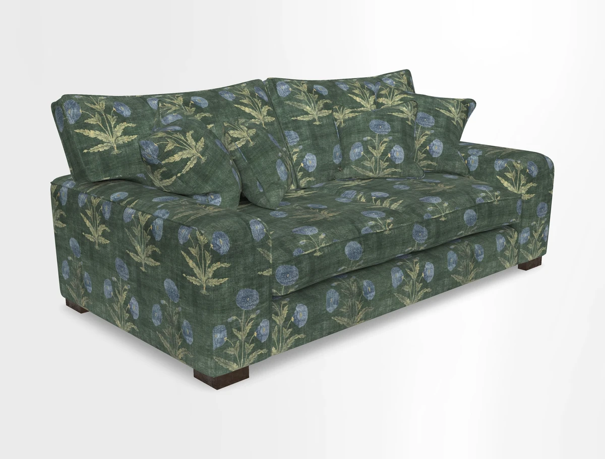 Richmond 3 Seater Sofa in Large Sussex Gingham Large Forest