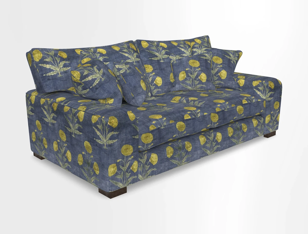 Richmond 3 Seater Sofa in Large Sussex Gingham Large Forest