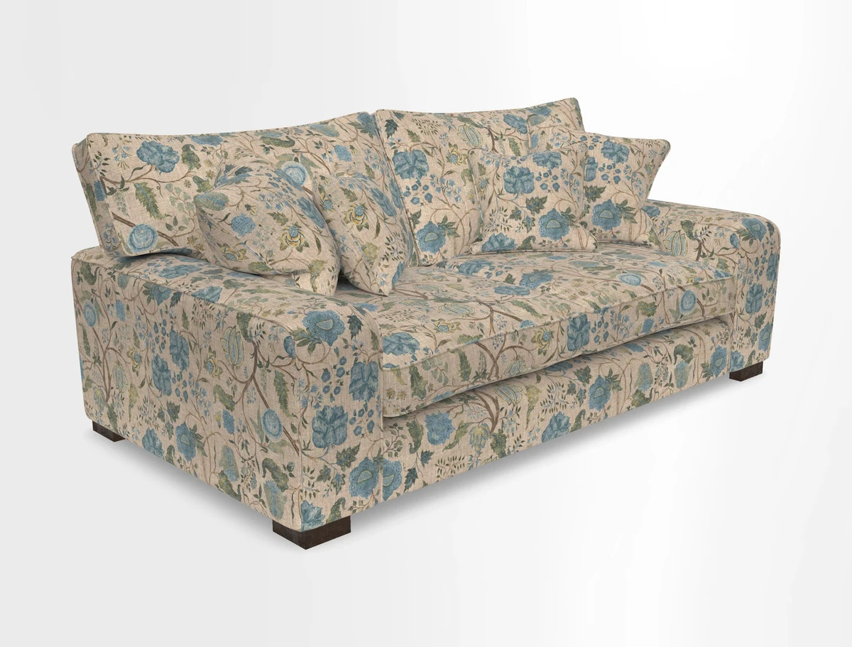 Richmond 3 Seater Sofa in Large Sussex Gingham Large Forest
