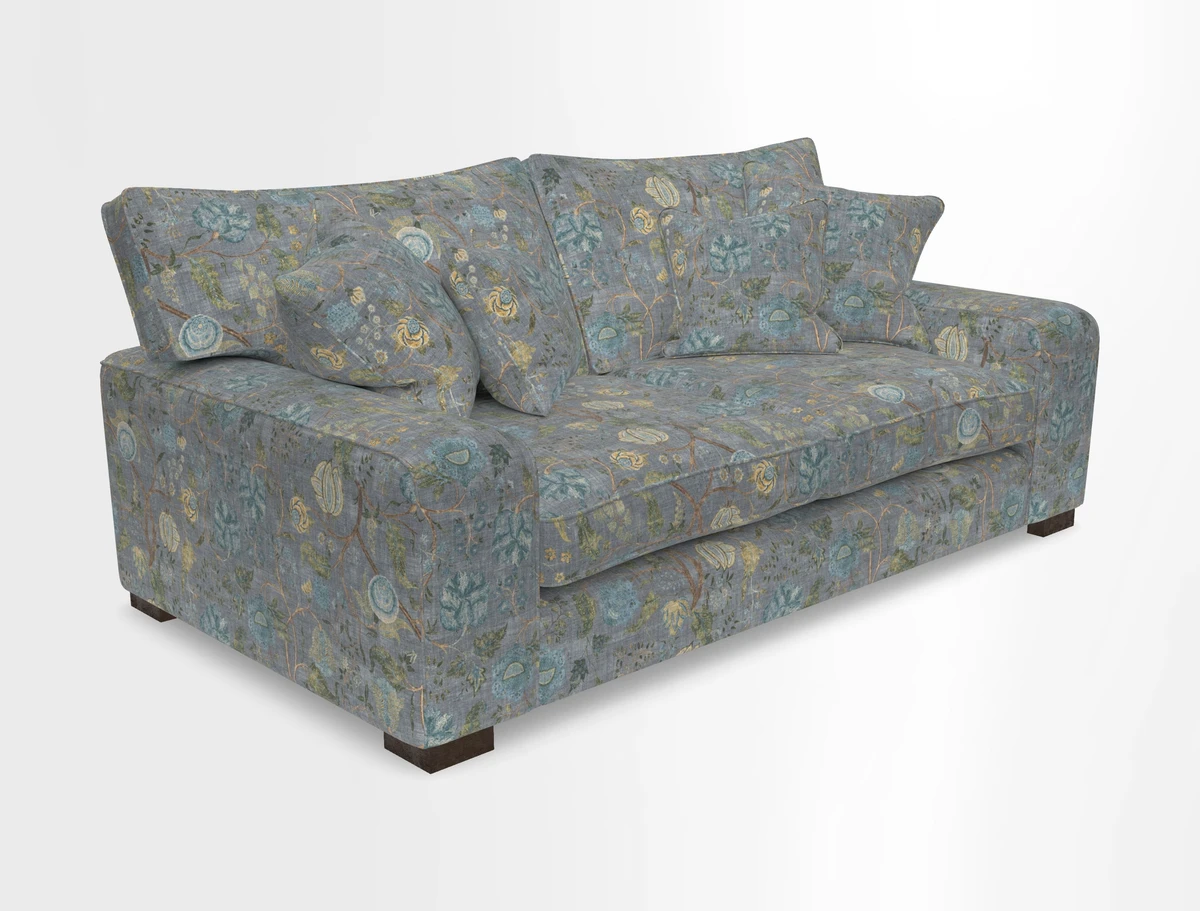 Richmond 3 Seater Sofa in Large Sussex Gingham Large Forest